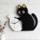 Vase Cats Wall Clock Decorative Clock Battery Operated Analog 6