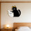 Vase Cats Wall Clock Decorative Clock Battery Operated Analog 7