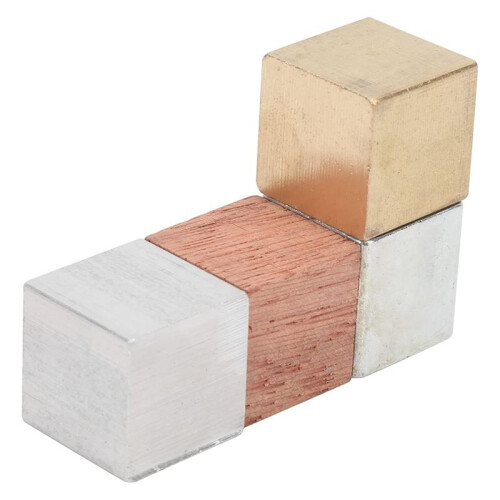 4PCS Cubes Set for Density Measurement Same Volume Different Mass Materials Physics Experiment Teaching Tool 2