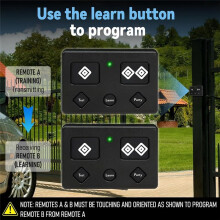 Upgrade AXP1/AXS1 Remote Transmitter Replacement for Controls 5Button Remote Transmitter for Automatic Gate Opener