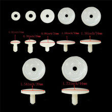 70 Set Plastic Animal Body Joints, 7 Size White Doll Joints for Dolls Bear Making Limbs DIY Crafts