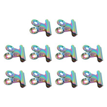10pcs Colorful Metal Nail Tips Clips for DIY Manicure & Nail Art