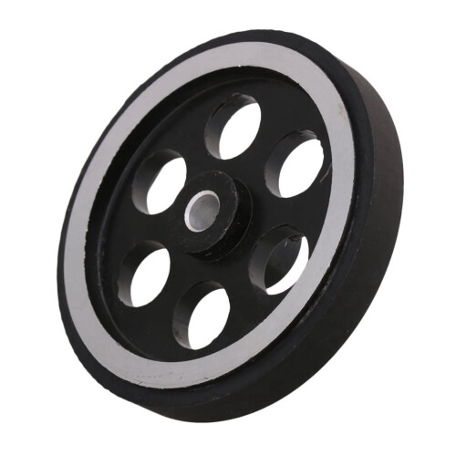 2pcs 200X6mm Industrial Aluminum Rubber Measuring Rotary Encoder Meter Wheel 2