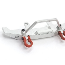 Metal Front Bumper for WPL C14 C24 C24-1 1/16 RC Car 4X4 Truck & Crawler Upgrade Parts Accessories,Silver