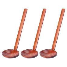 3 StüCk Hand Gefertigte Holz LöFfel Ramen Servier LöFfel Geeignet für Haferbrei, Suppe, Ramen, Hot Pot, Restaurant, Haushalt Usw.