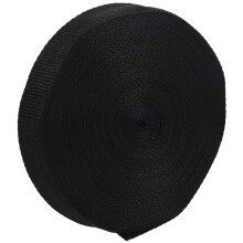 3 Szt TaśMa Nylonowa 25mm X 20M Rolka do Torby Parcianej Pasek do Spinania Tworzenie DIY - Czarny