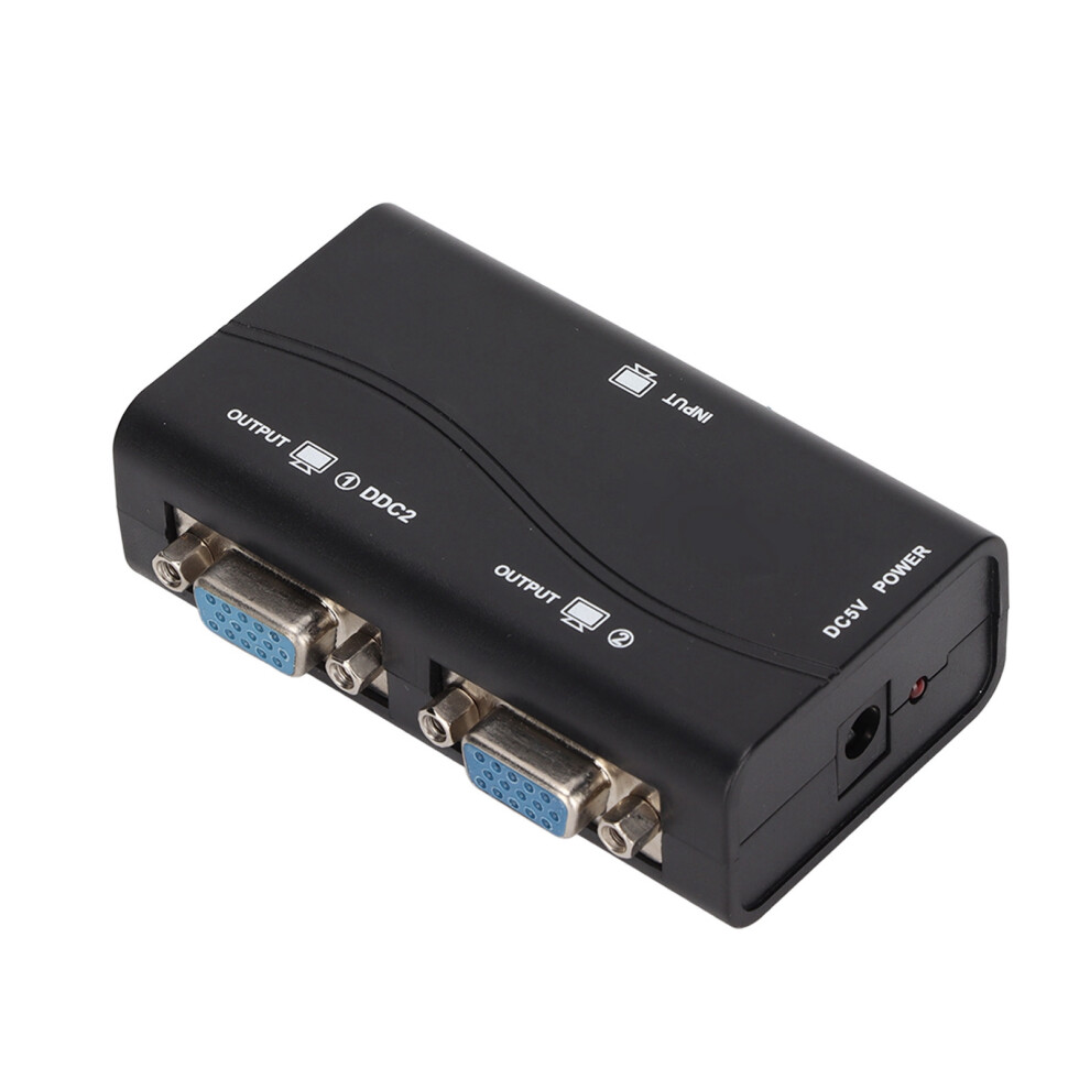 Vga Splitter 1 In 2 Out 250Mhz Usb Powered 1920X1440 1080P Video Distributor 7611390551626