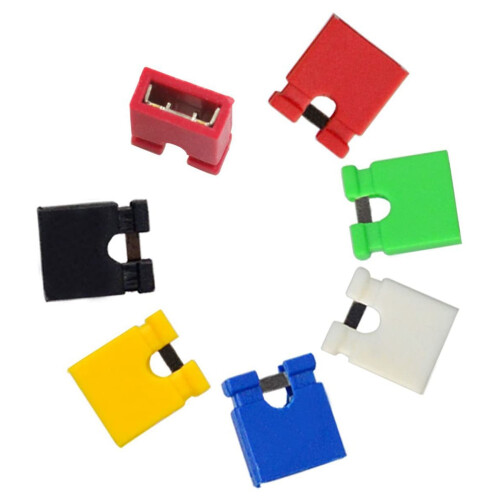 100Pcs 2.54MM Jumper Cap Open Type Shorting Cap Shorting Block Shorting Cap Socket Pin Header Connection Block,White 2
