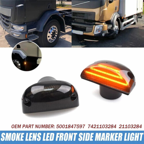 1Pair LED Front Side  Light for  Trucks Midlum Premium  Cabstar DAF    Irisbus 1