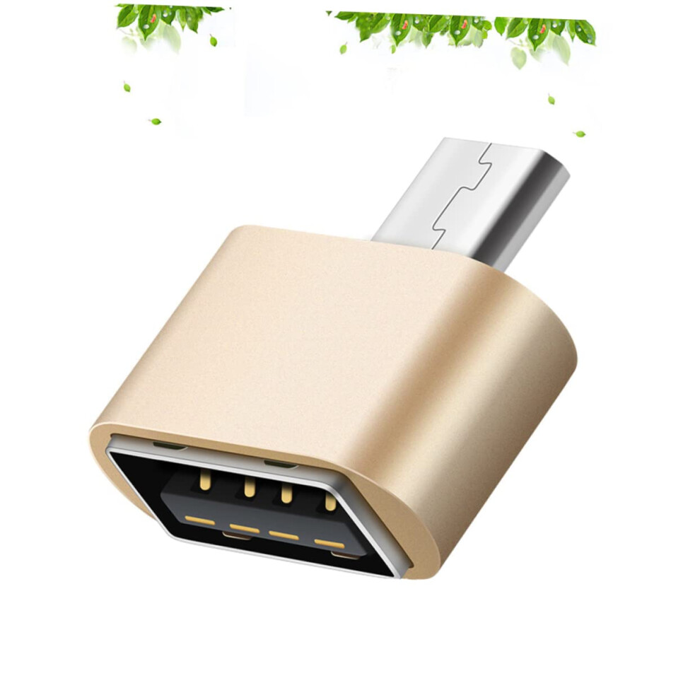 Micro Usb Otg Adapter For Android Phones Flash Drive Support Plug And Play Golden 9330225980988