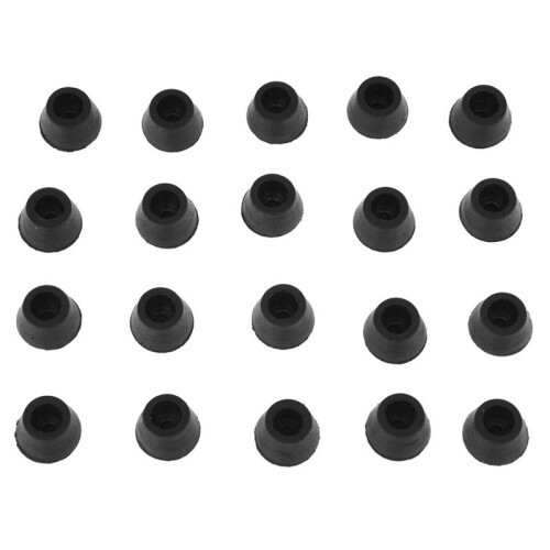 80PCS Noir Chaise Lit Table Meubles Caoutchouc Jambe Embouts 16mm Dia 1