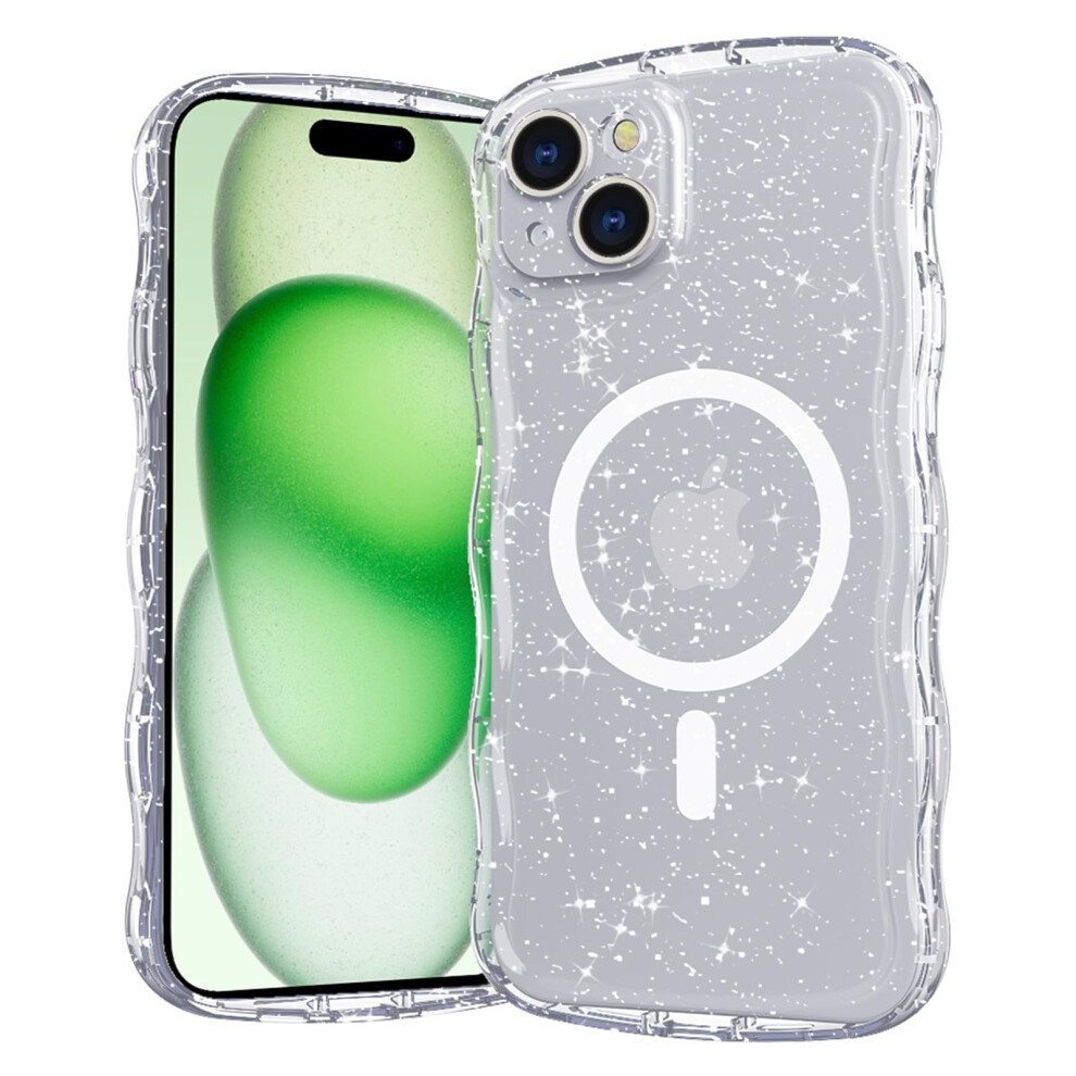 Clear Glitter Magsafe Case For Iphone 15, Slim Shockproof Sparkly Cover With Magnetic Alignment For Women 9073542699255