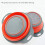 Red Collapsible Kitchen Colander Silicone Strainer Dishwasher Safe Approved 9