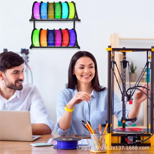 Wall Mount Filament Storage Rack- Wall Mount 3D Printer Filament Storage Rack 2 Tier Filament Spool Holders Racks 2
