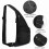 Nylon Sling Bag Brusttasche Schwarz Leicht 3