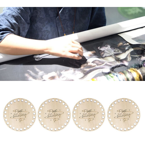 4 PCS Embroidery Floss Organizer Wooden Round  Stitch Thread Holder Needlework Thread Sorter DIY Sewing Supplies 2