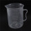 5X Measuring Jug 250mL Graduated Beaker Clear White Plastic Cup 2