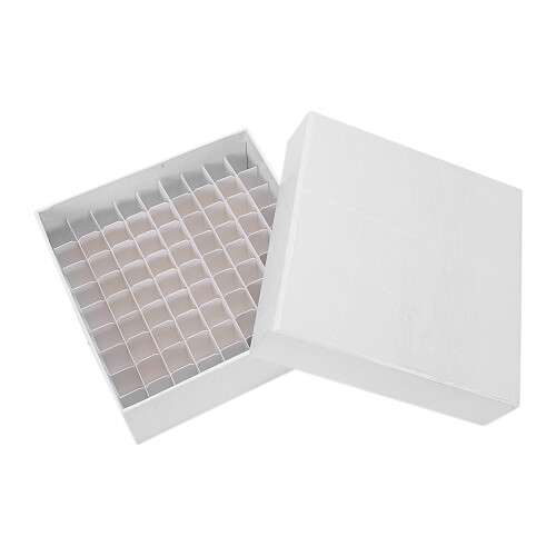 Lab 81 Positions Graduated Cryo Vial White Paper Box 1.8 Milliliter 2