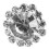 Crystal Rhinestone Button Flat Back Decoration DIY 15mm 100 Pcs Clear 5