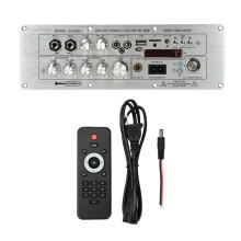 24V/AC110-220V D2000  Sound Amplifier Board 2.1 Channel 100W+100W+200W High-Power Output Amplifier US PLUG