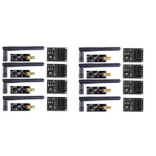 8 Piezas Módulo Inalámbrico NRF24L01+PA+LNA Con Antena 1100 Metros de Larga Distancia Con Adaptador de Módulo Inalámbrico NRF24L01 3,3 V