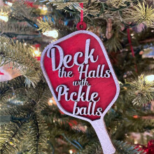 2X Deck the Halls with Pickleballs Ornament for Christmas, Perfect Gift for Pickleball Lovers, Special and Unique Gift