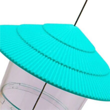 2X Wild Bird Feeder, Outside Squirrel Proof Bird Feeder, Hanging Wild Bird Feeder with Round Shaped Roof Green