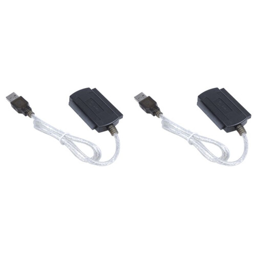 2X USB 2.03.52.5 IDE  Hard Disk Drive HDD Converter Cable Adapter Black
