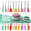 20Pcs Small Size Lace Crochet Hooks (0.5-2.75mm), Ergonomic Crochet Hooks Set with Soft Grip Handle for Thread 3