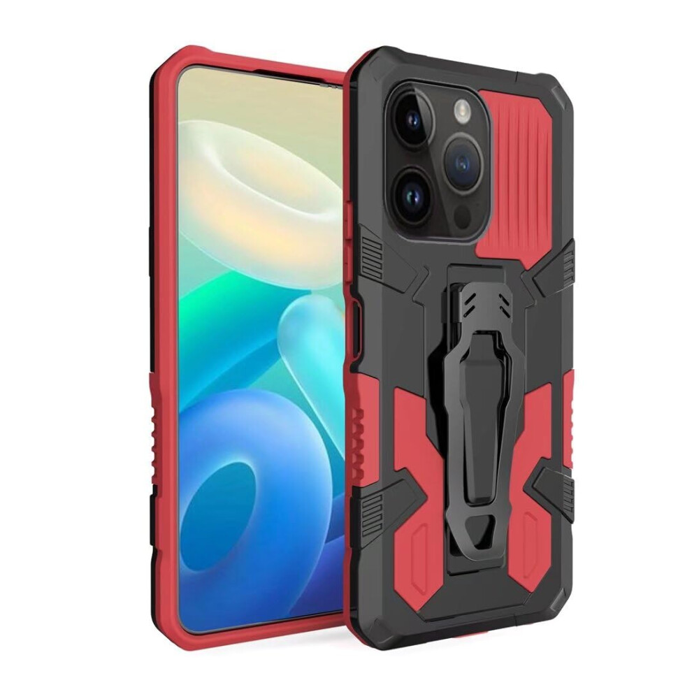 Case For Huawei Y7 Prime 2018 Shockproof Duallayer Armor With 360 Ring Kickstand Magnetic Mount Red 9330225981268