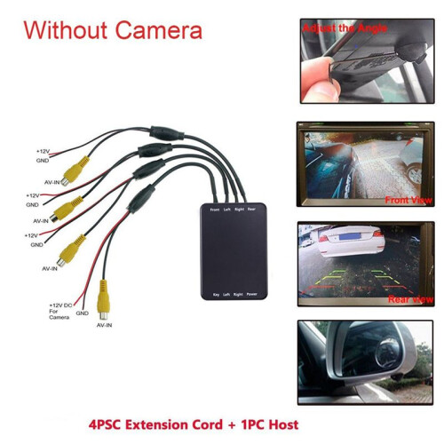 3X Car Parking Panoramic View Rearview 4 Way 360 Degree Degree View Camera Control Box System DVR Without Camera 2