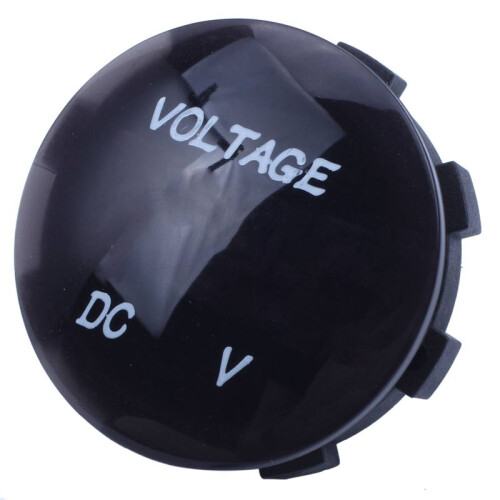 5X 5V-25V  Voltmeter LED Digital Display Panel Mounted Round Waterproof Car Motorcycle Car 1