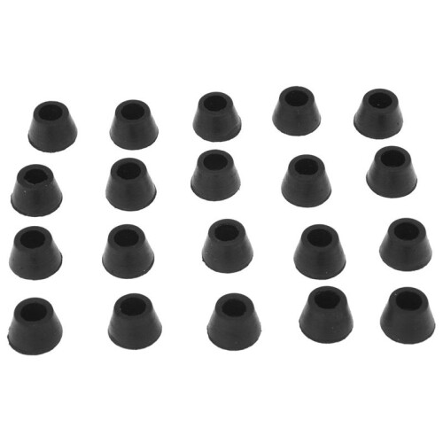 60PCS Noir Chaise Lit Table Meubles Caoutchouc Jambe Embouts 16mm Dia 1