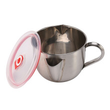 3X 1000 Ml Multifunctionele 304 Roestvrij Staal Jus Olie Soep Vetafscheider Vet Olieman Filter Zeef Kom Keuken Kookgereedschap