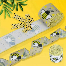 26 Yards Bee Wired Ribbon 2.5in Wide Hessian Ribbon Crafting Decor 8 Rolls