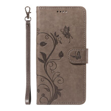 Wallet Case Leather Cover with Card Holder Magnetic Shockproof Flip Design B Gray for Google Pixel 6 Pro