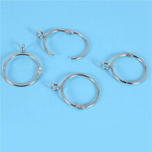 120 Pcs Openable Silver Curtain Rings Open and Close Metal Rustproof Drapery Loops with Eyelet for Hook Pins (1.5 Inch)