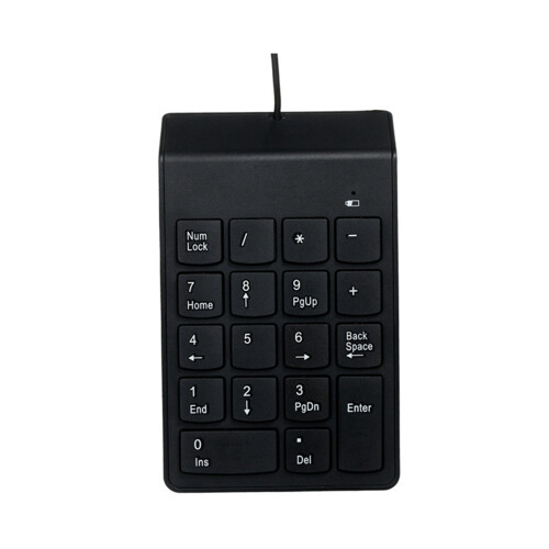 2X Wired Numeric Keyboard Keypad Number 18 Keys USB Cable for Laptop Work From Home 2