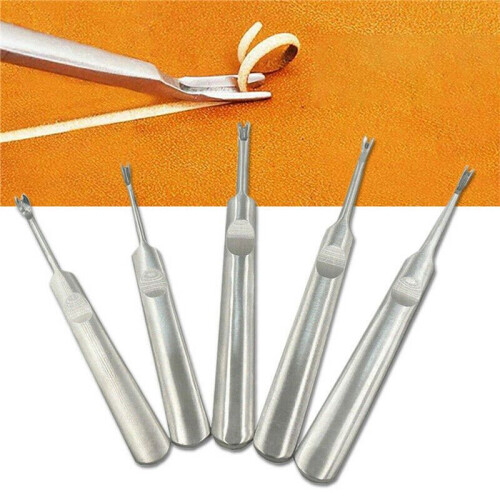 10Pcs U V Shaped Stitching Groover Skiving  Beveler Leather  Leather DIY Tool Kit 1