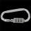 4X with Combination Padlock 3 Digits Numbers Padlock Carabiners Silver 3