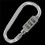 4X with Combination Padlock 3 Digits Numbers Padlock Carabiners Silver 4