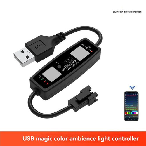 5X WS2812B LED Controller  APP Control Music Controller for SK6812 WS2811 WS2812 LED Pixel Light Strip USB 5V 2