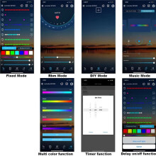 5X Kontroler LED WS2812B APP Control Kontroler Muzyczny do SK6812 WS2811 WS2812 Taśma Świetlna LED Pixel USB 5V