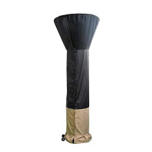 Patio Heater Cover Waterproof 210D Oxford Coffee and Black Outdoor Standup Round 221x85x48 cm