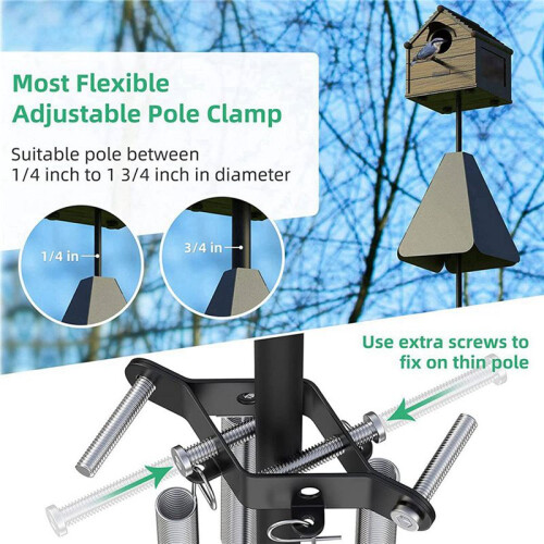 2X Anti-Rust Squirrel Baffle Foldable Hanging Squirrel Flapper Wrap Around Squirrel Proof Baffles Outdoor Garden Decor 1