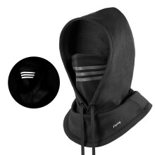 Schwarze Sturmhaube mit Fleece-Futter