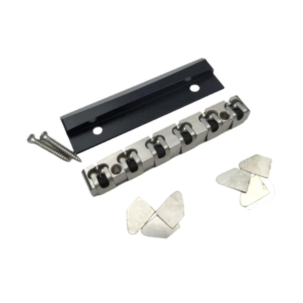 Guitar Roller Nut 43mm Stainless Steel for Electric Guitar Improves Tuning Stability with Shims