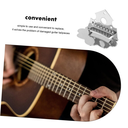 Chrome Cloud Shaped Mandolin Tailpiece Bridge for Guitar and Ukulele Stable Tone Replacement 2