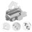 Chrome Cloud Shaped Mandolin Tailpiece Bridge for Guitar and Ukulele Stable Tone Replacement 4