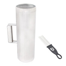 Guiro Instrument Stainless Steel Metal Percussion with Scraper for Bright Tones and Live Performance